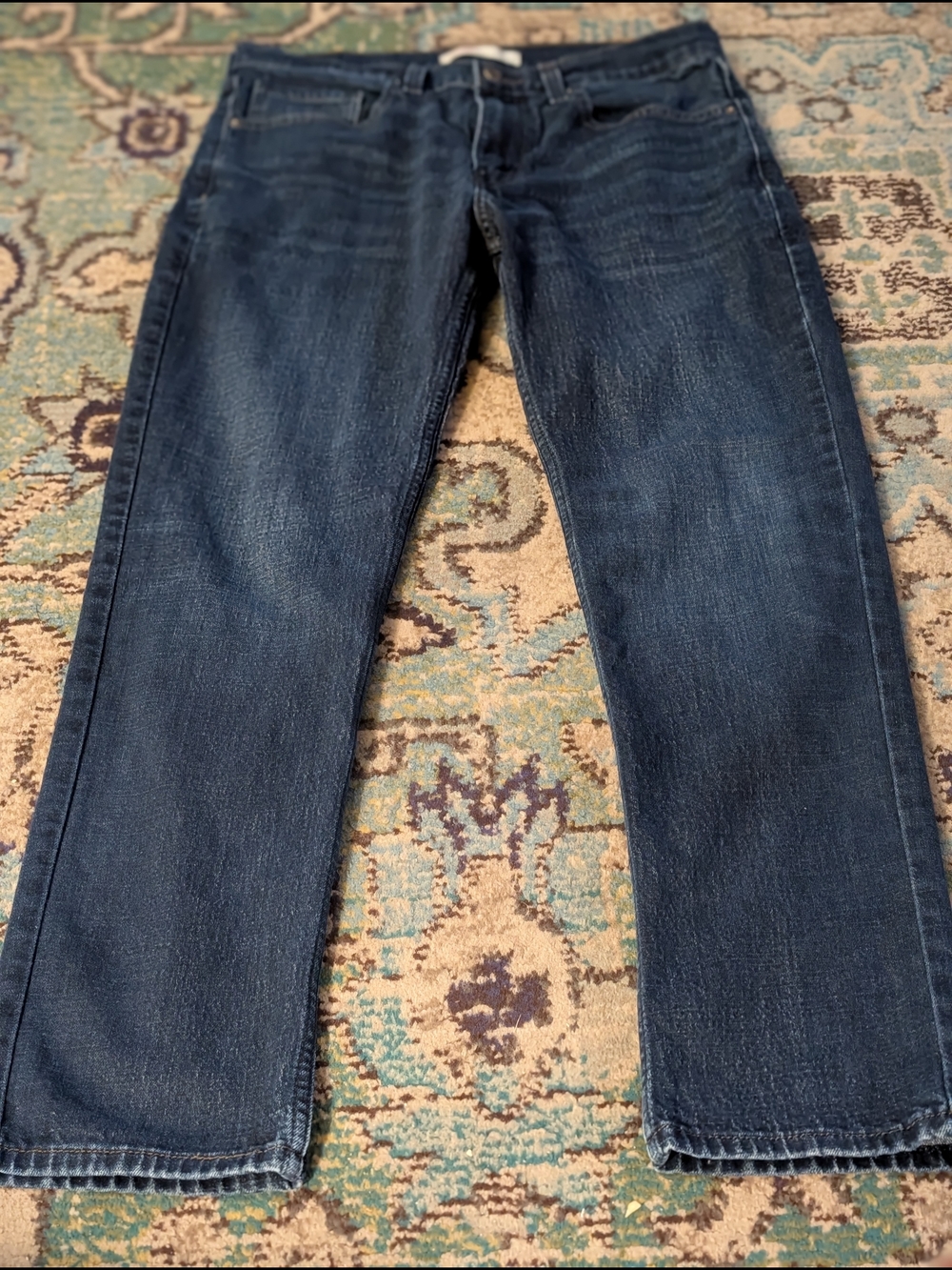 Men's Levi Strauss Signature Dark Blue Straight Jeans